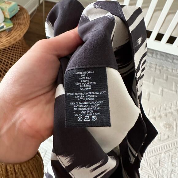 Theory Gunilla Interlace Ikat Silk Pants Multi 6 $355 - Picture 12 of 12